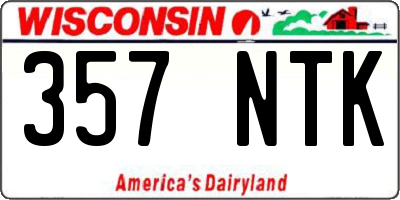 WI license plate 357NTK