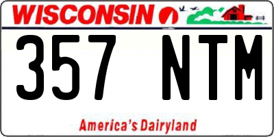 WI license plate 357NTM