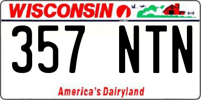 WI license plate 357NTN
