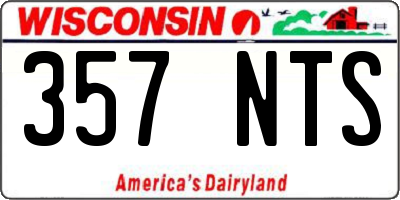 WI license plate 357NTS
