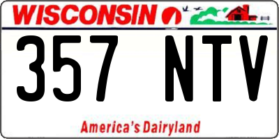 WI license plate 357NTV