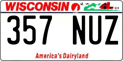 WI license plate 357NUZ