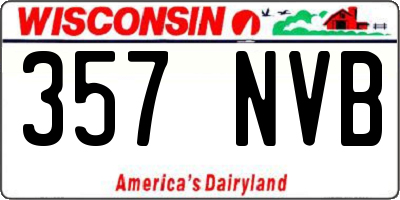 WI license plate 357NVB
