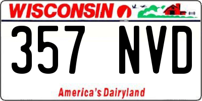 WI license plate 357NVD