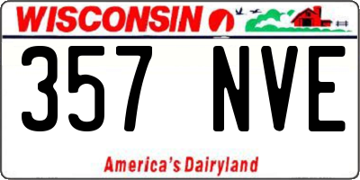 WI license plate 357NVE