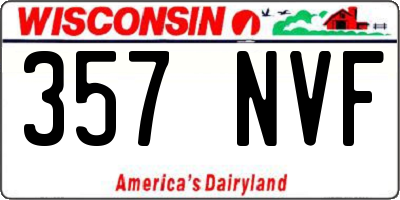 WI license plate 357NVF