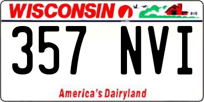 WI license plate 357NVI