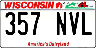 WI license plate 357NVL