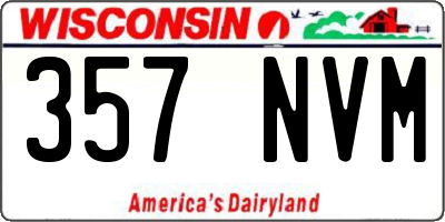 WI license plate 357NVM