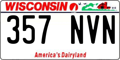 WI license plate 357NVN
