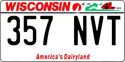 WI license plate 357NVT