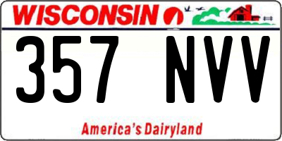 WI license plate 357NVV
