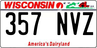 WI license plate 357NVZ