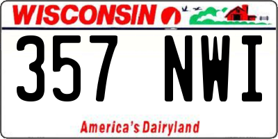 WI license plate 357NWI