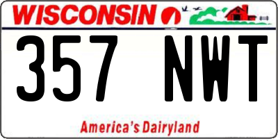 WI license plate 357NWT