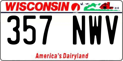 WI license plate 357NWV