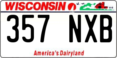 WI license plate 357NXB