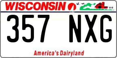 WI license plate 357NXG