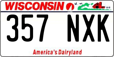 WI license plate 357NXK