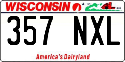 WI license plate 357NXL