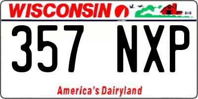 WI license plate 357NXP