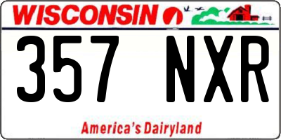 WI license plate 357NXR