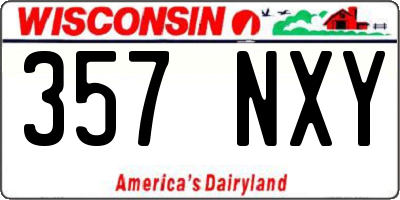WI license plate 357NXY