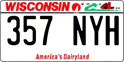 WI license plate 357NYH