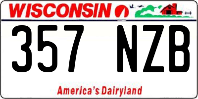 WI license plate 357NZB