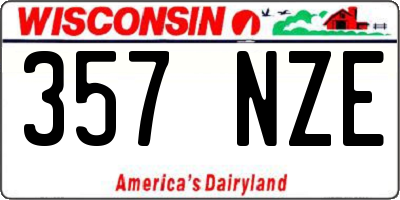 WI license plate 357NZE