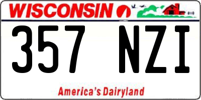 WI license plate 357NZI