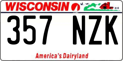 WI license plate 357NZK