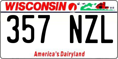 WI license plate 357NZL