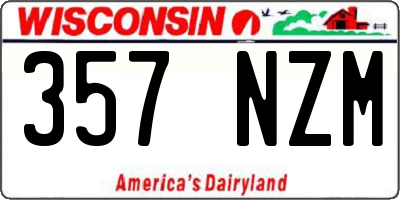 WI license plate 357NZM