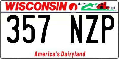 WI license plate 357NZP