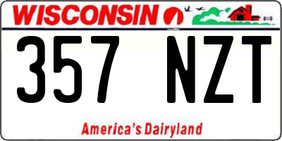 WI license plate 357NZT