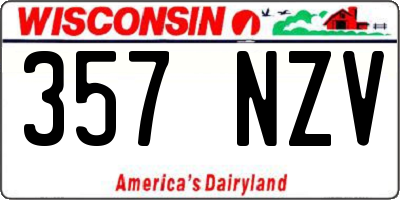 WI license plate 357NZV