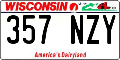 WI license plate 357NZY