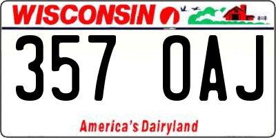 WI license plate 357OAJ