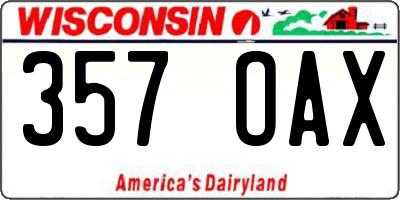 WI license plate 357OAX