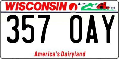 WI license plate 357OAY