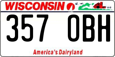 WI license plate 357OBH