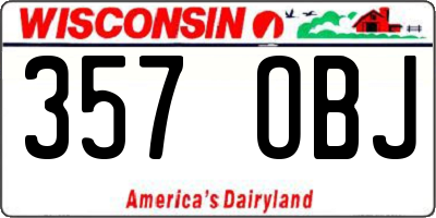 WI license plate 357OBJ