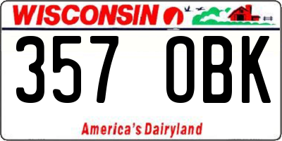 WI license plate 357OBK