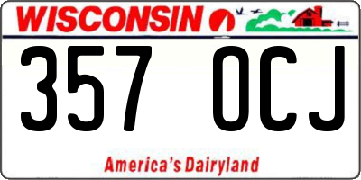 WI license plate 357OCJ