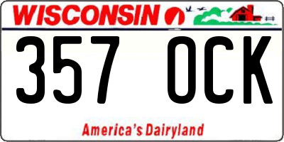 WI license plate 357OCK