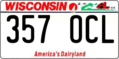 WI license plate 357OCL