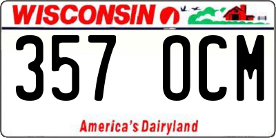 WI license plate 357OCM