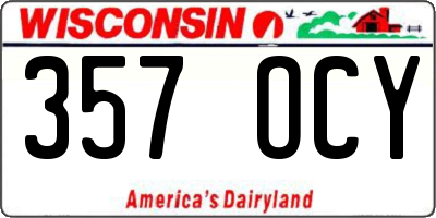 WI license plate 357OCY