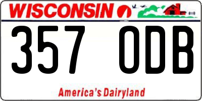 WI license plate 357ODB